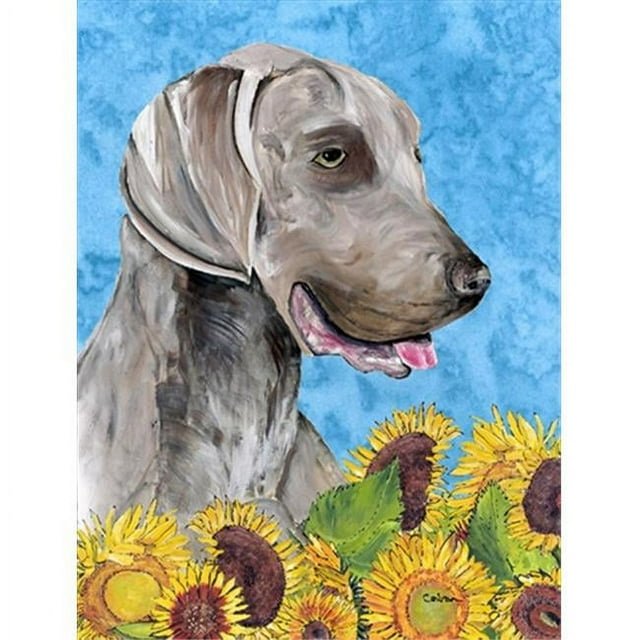 Carolines Treasures SC9080CHF Weimaraner Flag Canvas - House Size