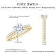 thumbnail image 6 of Rosec Jewels Princess Cut Diamond Engagement Ring (5 mm, Ef-Vs Quality) Certified Lab Diamond Square Ring, 18K Yellow Gold, US 13.00, 6 of 9