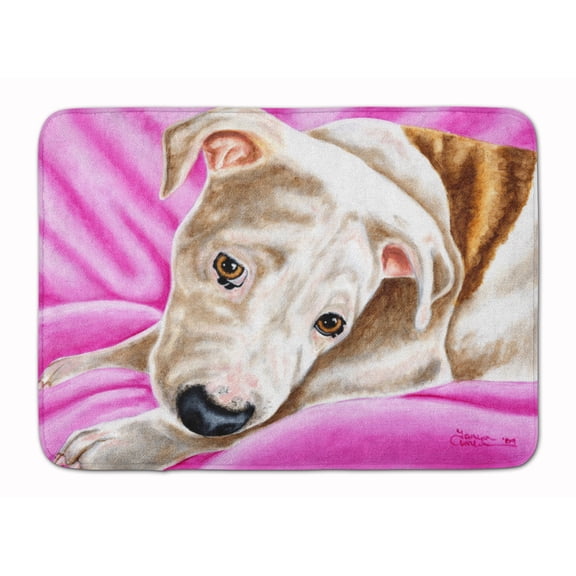 Carolines Treasures AMB1413RUG Dream Girl Pit Bull Machine Washable Memory Foam Mat 19 X 27" multicolor
