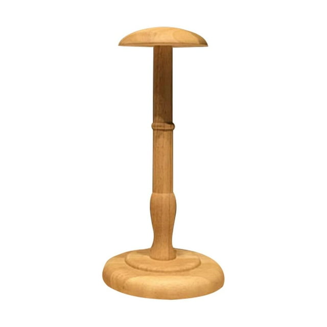 Tachiuwa 1Pcs Solid Wood Hat Holder Stand Display Rack Brown L