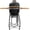 Black, variant on London Sunshine Ceramic Kamado Charcoal BBQ Grill - 18 Inch with Stainless Steel Stand and Double Sideboards (ORANGE)