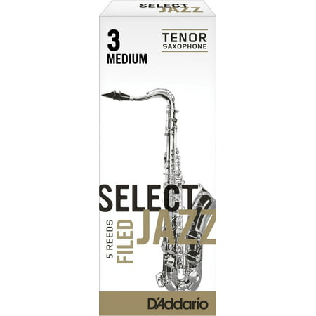 D’addario Select Jazz FIled Bb Tenor Sax Reeds  5ct, 3 Medium (Best Tenor Sax Reeds For Jazz)