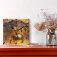 thumbnail image 2 of Square Wall Clock Silent Non-Ticking Battery Operated Retro 7.78" Clock for Bedroom Living Room Decor Golden Pumpkin, 2 of 8