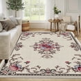 thumbnail image 4 of 5'x7' carpet for room carpet small area rug for bedroom boho area rug rust area rug, 4 of 7