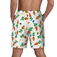 thumbnail image 4 of Balery Cute Carrot Mens Swim Trunks Swim Shorts for Men Quick Dry Inseam Beach Shorts with Compression Liner Pocket-Large, 4 of 9