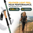 thumbnail image 6 of 100% Carbon Fiber Trekking Poles by USA Brand - Ultra Strong Lightweight Collapsible Hiking Poles with Cork and EVA Foam Grips & Quick Adjustable Flip Locks, 6 of 6