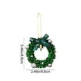 thumbnail image 3 of CuiLiyq Mini Christmas Wreaths, 3.3 Inch Christmas Front Door Hanging Artificial Wreath with Balls Bells, for Christmas Decorations Door Window Indoors Outdoors Decor, 3 of 6