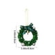 thumbnail image 3 of Mini Corona Navideña Decorativa | Corona Navideña de Plástico Verde con Cascabeles, Lazos y Estrella | Adorno Festivo Pequeño de 8 Cm para Espejo Retrovisor de Coche, Ventana, Puerta, Regalo Colgante, 3 of 6