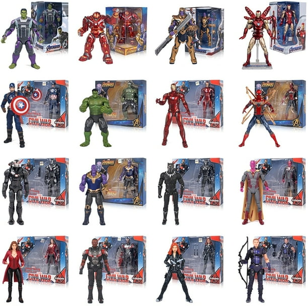 Genuino 17 CM Marvel Avengers Endgame Superheroes Iron Man Black Panther SpiderMan Capitan America Figura de accion Modelo Juguetes para ninos xuanjing unisex Bodega Aurrera en linea