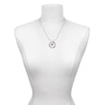 thumbnail image 3 of Delight Jewelry Silvertone Disc 1/2'' Initial - e - Laugh Ring Charm Necklace, 18", 3 of 4