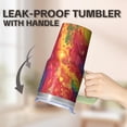 thumbnail image 5 of 20oz Geometric Texture Insulated Travel Mug with Handle, Stainless Steel Double Wall Coffee Tumbler Leak Proof Lid, 5 of 5