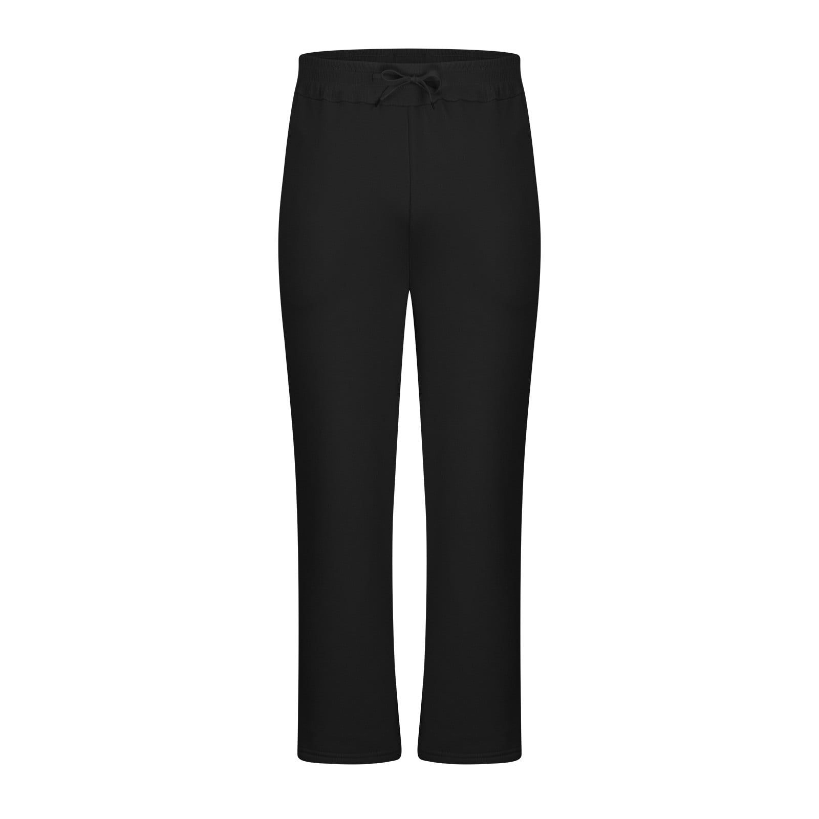 LONKITO Mens Sweatpants with Pockets Outdoor Running Jogger Pants Elastic Waist Drawstring Workout Casual Sweatpants Open Bottom, Black M