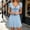 Light Blue, variant on Lace Mini Dress Cap Sleeve Tie Front Square Neck A Line Cute Short Graduation Dresses for Women 2026 Summer