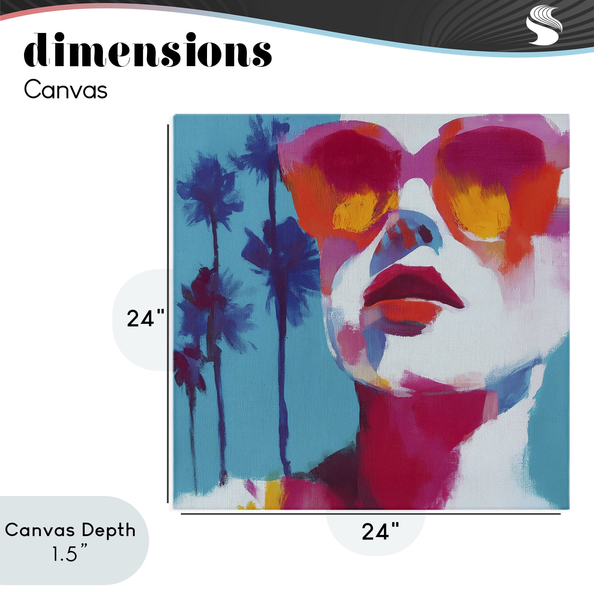 Stupell Industries Expressive Palm Tree Gaze Canvas Wall Art, design by Chromatic Storm Studio