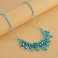 thumbnail image 2 of Blue Glass Mix Silvertone Beaded Necklace for Women Jewelry for Women Size 20" Birthday Christmas Gifts, 2 of 6