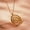 14K Yellow Gold Vermeil, variant on Spiral Pendant Necklace for Women – Twisted Circle Diamond Pendant in 14K Yellow Gold Vermeil – Dainty Modern Necklace