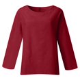 thumbnail image 4 of Yigetop Linen Shirts for Women Linen Shirts for Women 2025 Trendy Long Sleeve Summer Tops Casual Loose Tshirts Basic Tees Women's Linen Shirt Red1 XL, 4 of 5