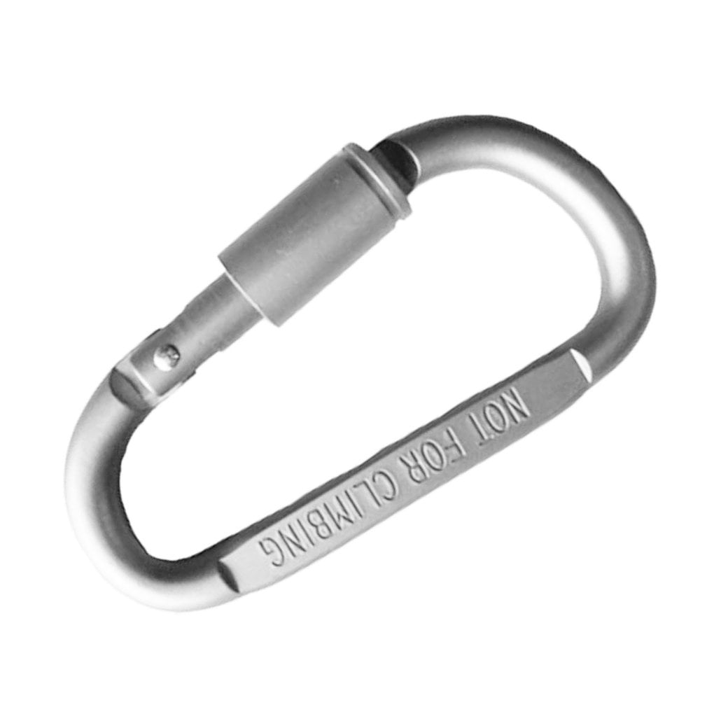 Outdoor Climbing Aluminium Alloy D Shape Buckle Carabiner Survial Key Chain clip 