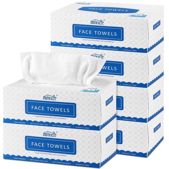 Toallas faciales HOMEXCEL desechables biodegradables, 600 unidades