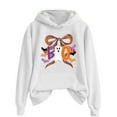 thumbnail image 4 of Hoodie Women Boo Hoodies Halloween Pullover Sweatshirt Long Sleeve Streetwear Hooded Sweatshirt Women White XXL, 4 of 4