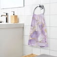 thumbnail image 3 of Yayeee 100% Cotton Hand Towels for Bathroom 16" x 28" Soft Absorbent Kitchen Towel, Pastel Purple Marble Pattern, 3 of 7