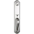 thumbnail image 3 of Double Door Handlset for Front Door Brushed Nickel Finish (Keyed Entry Handle and Dummy Hanleset Set)$$Tools & Hardware Other, 3 of 5
