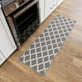 thumbnail image 2 of Ottomanson Trellis Bathroom Runner Rug 20" x 59" - Non Slip Low Pile Carpet, Gray, 2 of 13