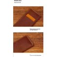 thumbnail image 2 of Leather Pencil Case Brown, Square PU Leather Stationery Holder, Durable and Stylish Desk Organizer for School and Office, 2 of 4