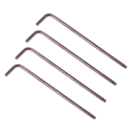

Uxcell 4mm Ball End Hex Key Wrench L Shaped Long Arm S2 Steel Repairing Tool Metric 4 Pack