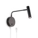 thumbnail image 1 of Joossnwell Lámparas De Pared Con Cable Enchufable Lámparas De Pared Industriales Para Dormitorio Con Interruptor De Encendido Y Apagado Blanco Cálido 3000K Negro-1 Paquete, 1 of 1