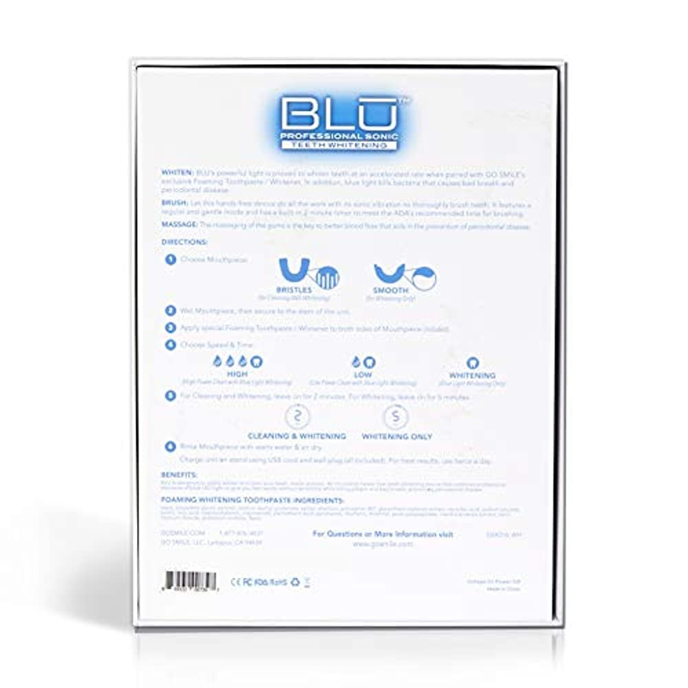 go smile blu professional sonic teeth whitening
