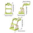 thumbnail image 6 of Kitem Toilet Seat with Step Stool Ladder, Toddler Kids Potty Training Seat for Boys Girls, Non Slip Foldable Toilet Training Seat with Soft Cushion, Green, 6 of 13