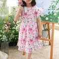thumbnail image 2 of WEIYLL Robes Filles Été Floral Tout-Petit Léger Respirant Doux Robe Rose 3-4 Ans, 2 of 3