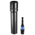 thumbnail image 1 of Uxcell Deep 6-Point Impact Socket 1/2" Drive 27mm Metric Socket 6" Length with 1/4" Hex Shank Adapter, CR-V Steel Socket Adapter Accessory Tool Set Kit for Hex Bolts Nuts, 1 of 7