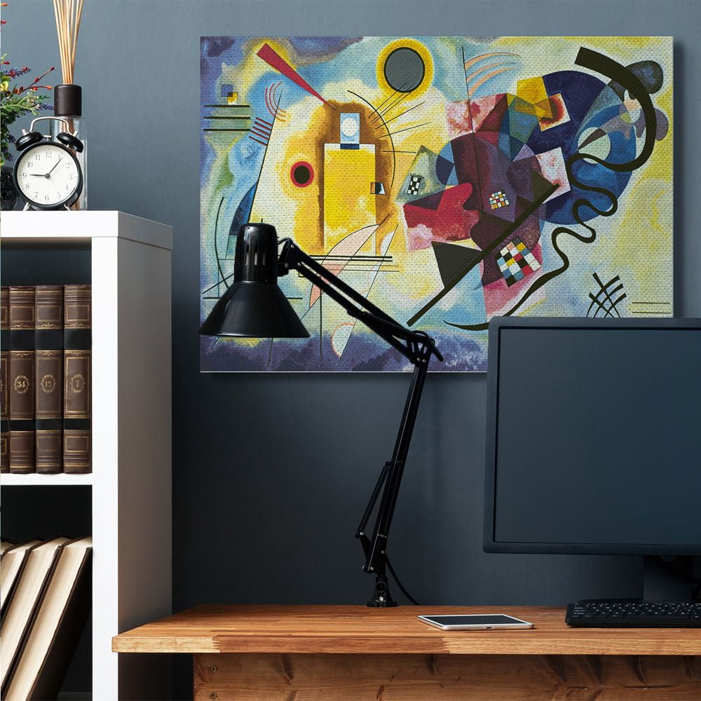 Stupell Industries Classic Kandinsky Abstraction Yellow Red Blue Canvas Wall Art by Wassily Kandinsky
