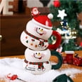 thumbnail image 4 of Snowman Mugs with Lid, Porcelain Christmas Coffee Mugs with Spoon for Coffee Hot Chocolate, 4 of 7