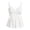 White, variant on Tank Tops for Women Knotted Front Strappy Retro Style Summer Tops Beige L
