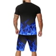 thumbnail image 2 of jsaierl Men's 3D Digital Print Tracksuit Set Short Sleeve Tops and Shorts Two-Piece Jogger Sport Shirts Short Pants Set, 2 of 4
