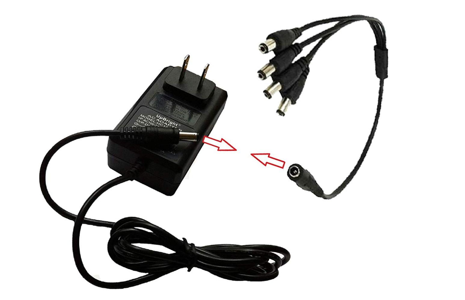 Wall Plug Super Power Supply AC // DC 12V 2A 4 Pack 4 Pieces 2000mA Adapter Charger Cord For CCTV Cameras