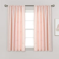 Lush Decor Star Blackout Window Curtain Panels Blush 52X63 Set