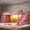 Pink, variant on Leumius Twin Size Metal Loft Bed with Slide & Ladder, Metal Loft Bed with Storage Drawers and Hanging Area, LED Lights,Black