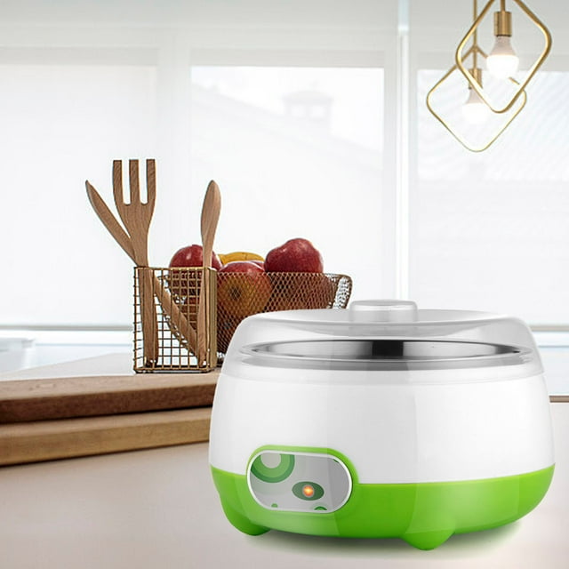 1L Yogurt Maker Machine with Stainless Steel Pot Constant Temperature Control for Homemade DIY Organic Yogurt and Fruit Fermentation
