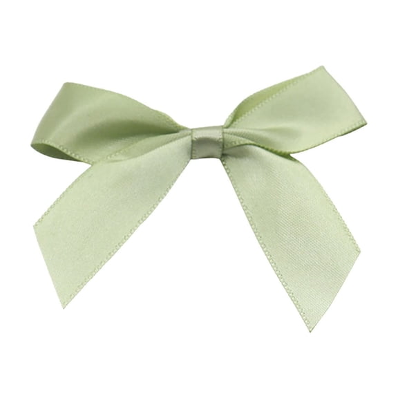 50 Pcs Olive Green Satin Ribbon Bows - 2.5 Inch Handmade Self-adhesive Craft Bows, Christmas Bows for Gift Wrapping, DIY Bags, Christmas Wedding Birthday Holiday Decor