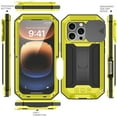 thumbnail image 3 of TECH CIRCLE for iPhone 16 Pro Case,Heavy Duty Military Grade Dropproof Protective Case with Screen Protector Kickstand Rugged Shockproof Bumper Slide Camera Protector Cover for iPhone 16 Pro,Yellow, 3 of 7
