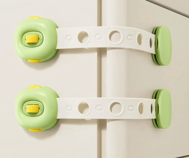 1 set of baby-proof multi-function child locks - child safety locks, protective drawer clasps, baby-proof hand pinch cabinet door locks, refrigerator locks, essential for home safety