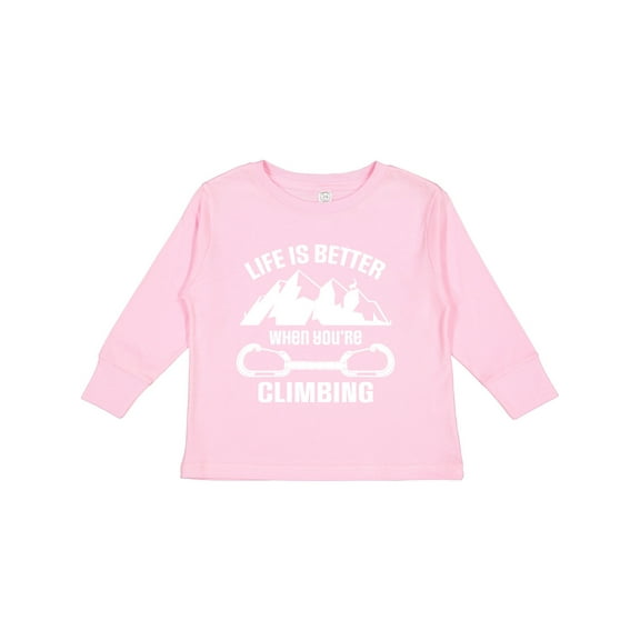 Inktastic Rock Climbing Mountains Boys or Girls Long Sleeve Toddler T-Shirt