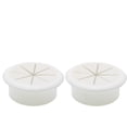 thumbnail image 3 of 2 Pcs Illets de Câble de Bureau 2 Pouces (50mm) pour PC Blanc (Blanc-2 Pcs) (Blanc), 3 of 5
