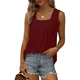thumbnail image 2 of Camisetas Sin Mangas para Mujer, Conjuntos de Verano 2025, Camisas Casuales de Cuello Cuadrado, Blusas Burdeos S, 2 of 5