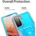 thumbnail image 2 of for Samsung Galaxy S21 5G Case, Dual Layer Shockproof Heavy Duty Case for Samsung S21 5G Phone Built-in Kickstand, Without Screen Protector (Blue, 6.2 inch), 2 of 6