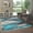 Turquoise, variant on Emma + Oliver 2x3 Ultra Soft Shaded Look Olefin Accent Rug in Gray, Black & White with Natural Jute Backing